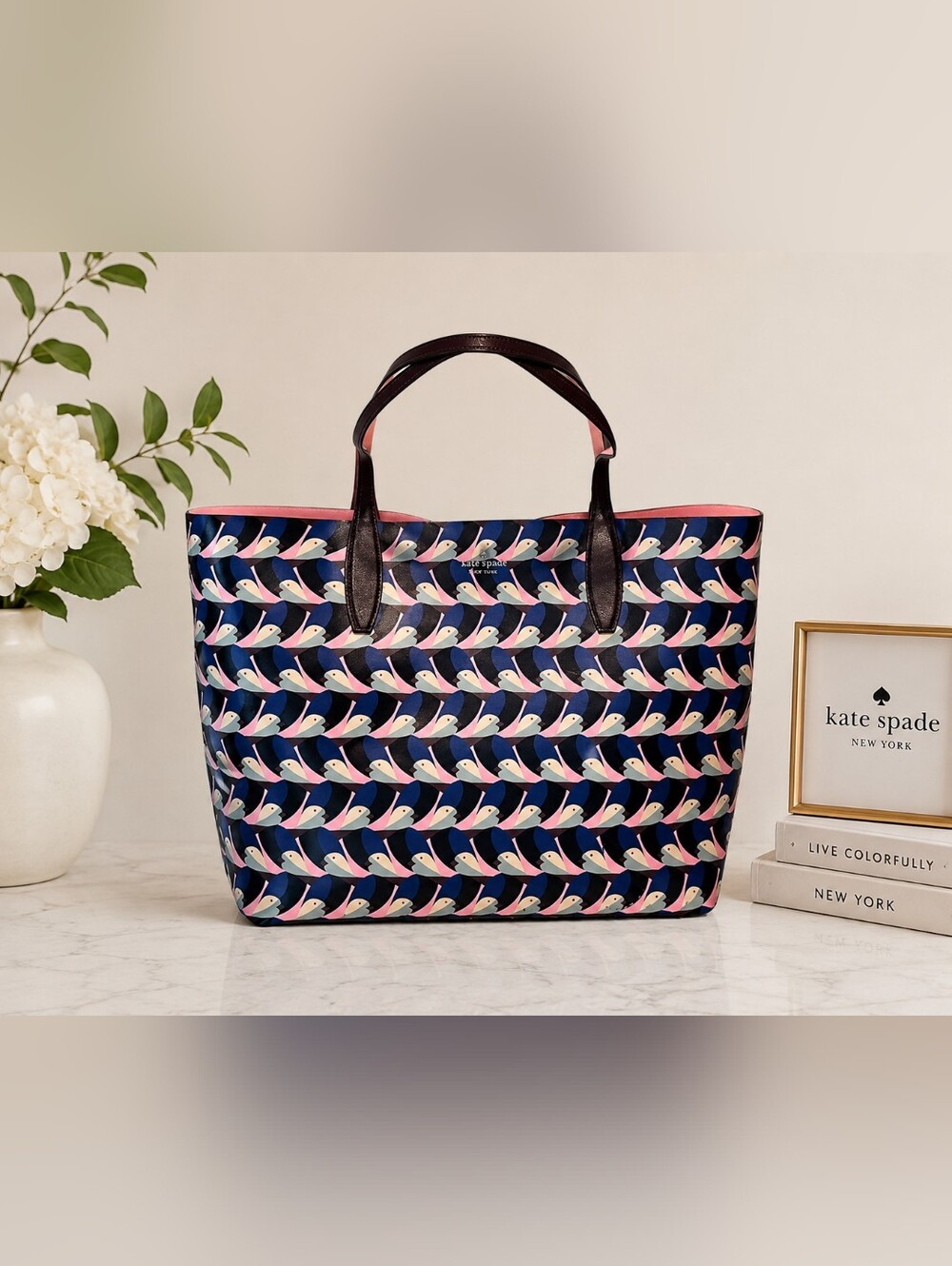 💖💙Kate Spade New York Reversible Patterned Tote Bag – NWOT
